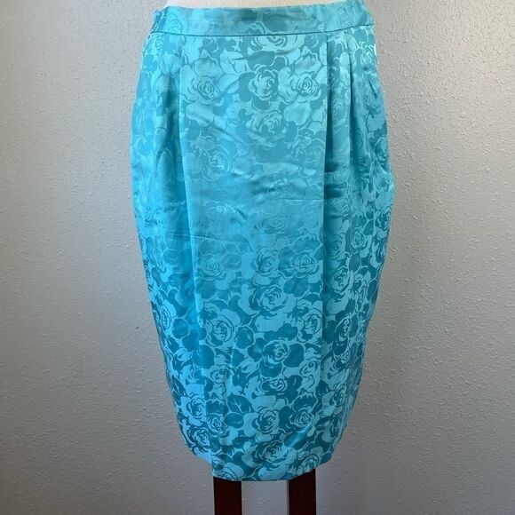 Vintage 80s Papell Petites Silk Jacket & Skirt EUC - Picture 10 of 14
